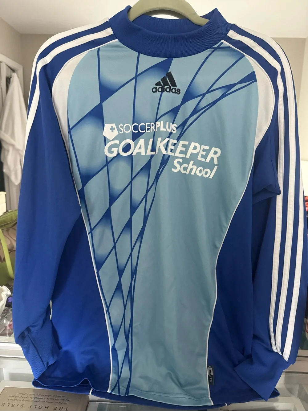 adidas Blue & Light Blue SoccerPlus Goalkeeper School Long Sleeve Jersey